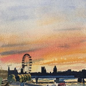 London Eye at Sunset