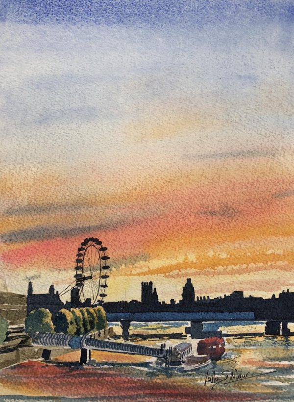 London Eye at Sunset
