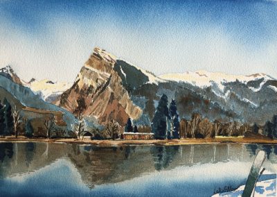 AN ALPINE WATERCOLOUR
