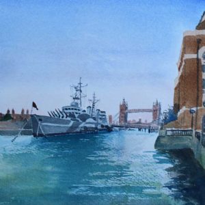 View of HMS Belfast from the Queen's Walk