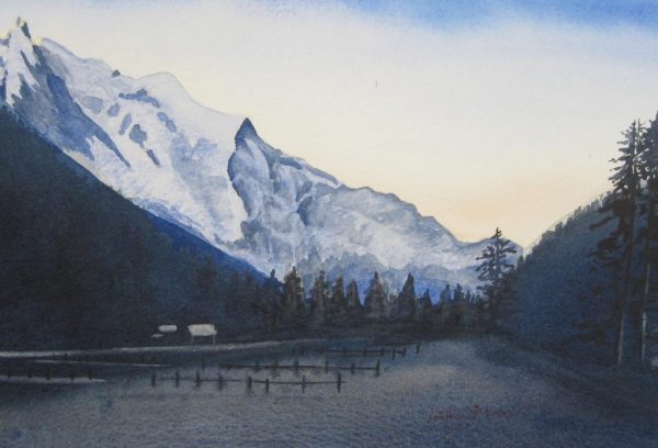 Aiguille de Midi from Argentiere Car Park
